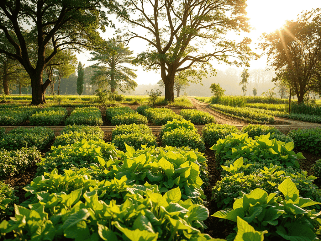 Agricultura natural de Masanobu Fukuoka em campo com manejo sem aração e vegetação diversificada
