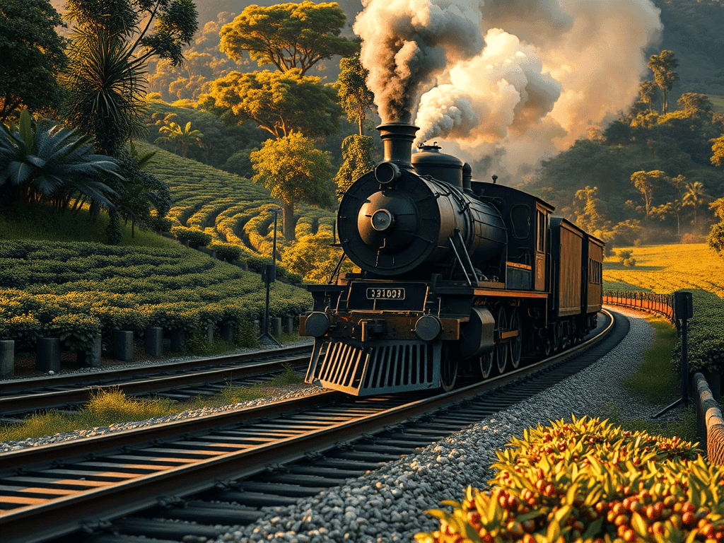 Locomotiva histórica ilustrando a história das ferrovias no Brasil