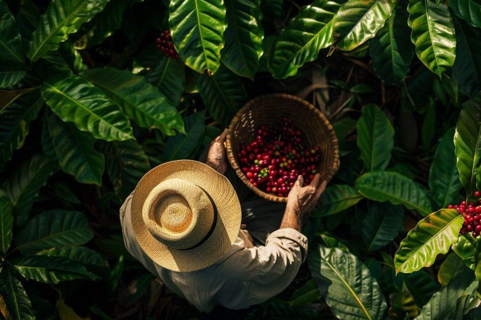 Impactos climáticos na safra de café 2025/26 em lavoura de café com colheita manual